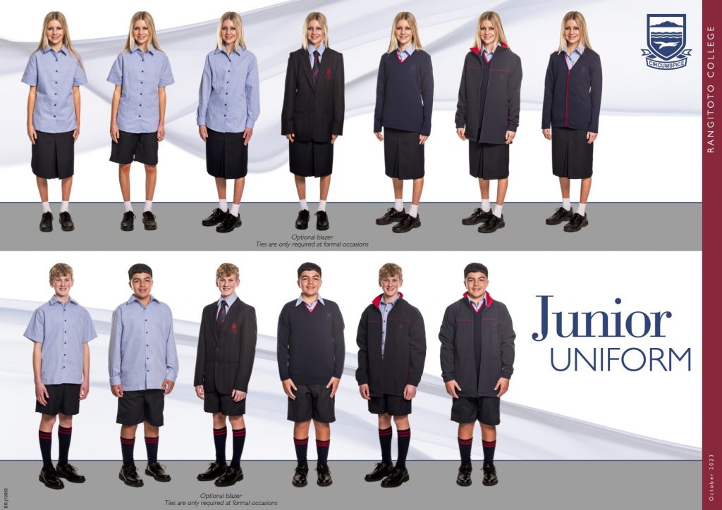 Image of Rangitoto College students wearing Junior Uniform brochure